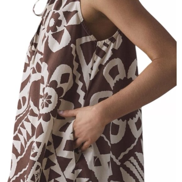 BDG Urban Outfitters Size Large Dress NWT $49 Brown White Pockets - Picture 12 of 13